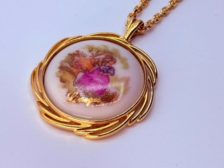 Limoges goldplated pendant collier
