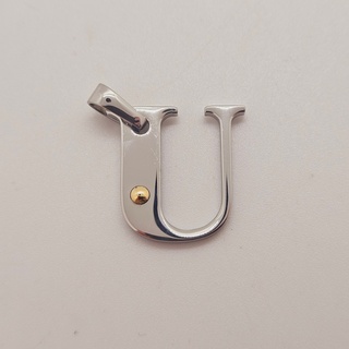 Pendant staal met .750 goud.