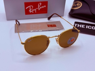 Rayban zonnebril Round Metal arista brown polarized