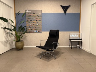 Hopsak chrome fauteuil Vitra, EA124, zwart