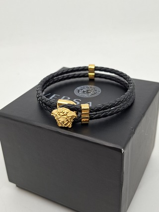Versace Medusa armband, Versace, Armband, zwart, goud