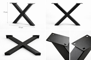 Set x tafelpoten, zwart, set van 2