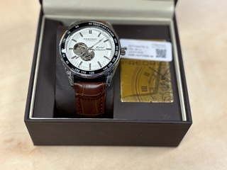Heren horloge FREDRIC Automatic, Bristol Collection, bruin/ zilver