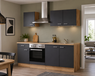 Design keuken met apparatuur, Jerome, antraciet