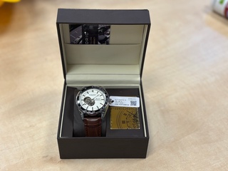 Heren horloge FREDRIC Automatic, Bristol Collection, bruin/ zilver