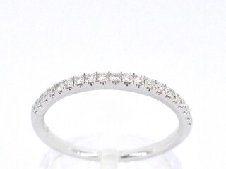 Witgouden rijring met briljant geslepen diamant