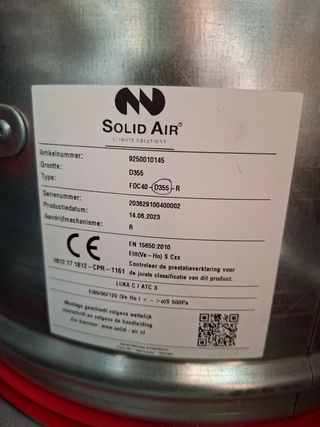 5x Brandklep Solid air, FDC40-D355-N24-S-IH