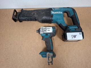 Accu reciprozaag met slagschroevendraaier Makita, DJR187 | DTD153, bou