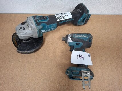 Accu haakse slijper met slagschroevendraaier Makita, DGA506 | DTD153,