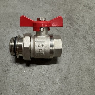 Ca. 50x kogelafsluiter, CW617N, rood