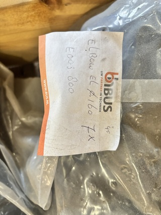 7x Elektrolasbocht, Plasson Fusamatic Lasmof, 45-ELBOW 160, zwart