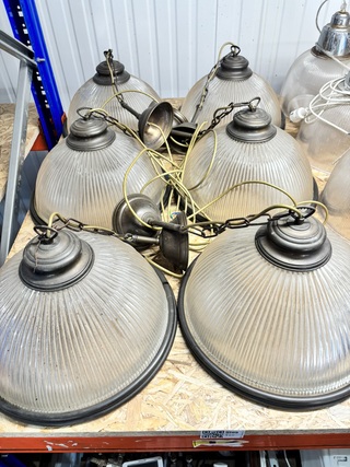 6x Hanglampen (café lampen)