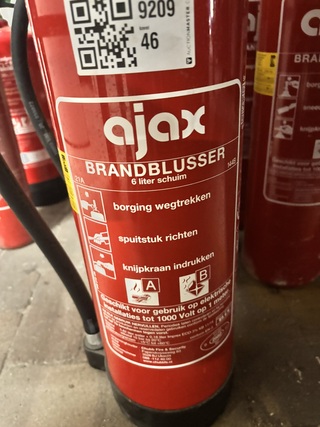 4x Schuim brandblusser, Ajax, Schuimblusser, rood