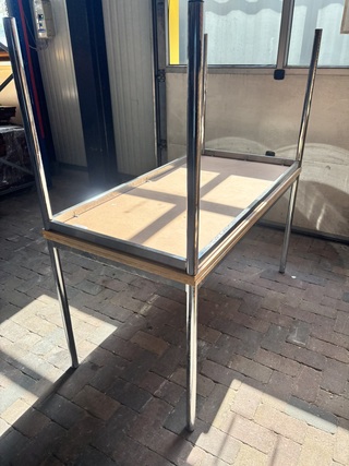2x Bureau- / Vergadertafels, Vepa, Rechthoek, blauw, 2000