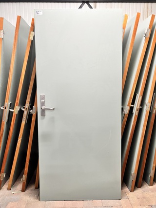 Ca. 43x Stompe binnendeuren (volspaan met fineerlaag), Svedex, lichtgr
