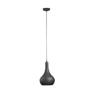 Hanglamp industrieel nikkel, zwart