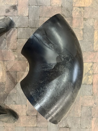 2x Kunststof Leidingcomponenten bocht, Agru, zwart