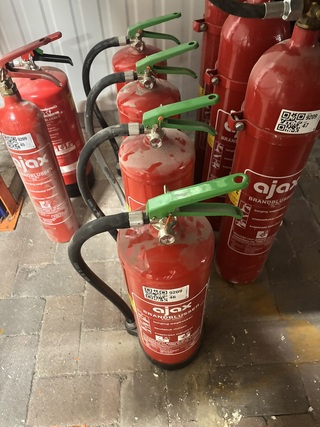 4x Schuim brandblusser, Ajax, Schuimblusser, rood