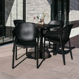 Tuinset Limo, 1x Tuintafel Limo, 4x tuinstoel Liva