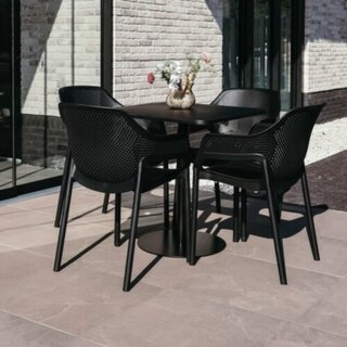 Tuinset Limo, 1x Tuintafel Limo, 4x tuinstoel Liva