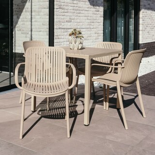 Tuinset Milano, 4x tuinstoel Milano, 1x tafel Veronique