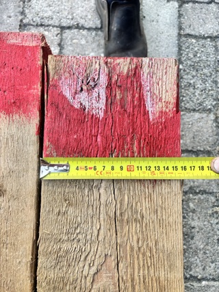 6x Houten gordingen