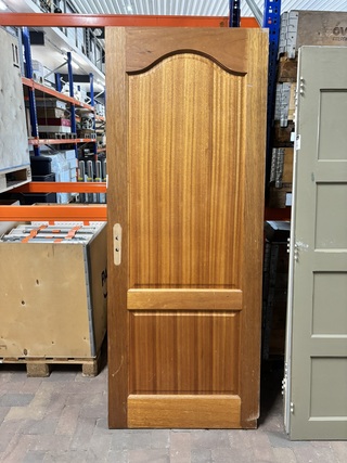 2x Stompe houten binnendeur, bruin