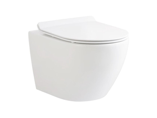 Randloos hangtoilet, Aloni, Eco 2 in 1 Dual Flush, wit