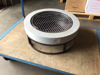 Barbecue op laag onderstel, grijs/zwart