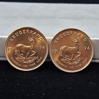 2x Gouden munt, South Africa, Krugerrand, 1974