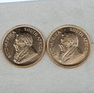 3x Gouden munt, South Africa, Krugerrand, 1974