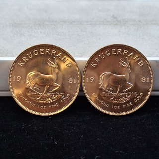 2x Gouden munt, South Africa, Krugerrand, 1981