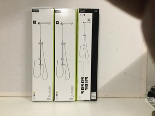 3x Stortdouche zonder grote doucheplaat, Aqua Su, Sumari, chroom