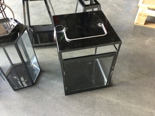 8x Lantaarns, zwart/grijs/bruin
