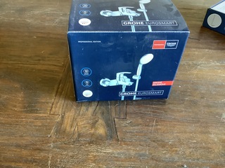 Badmengkraan met doucheset chroom, Grohe, Eurosmart, chroom