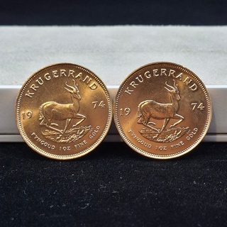 2x Gouden munt, South Africa, Krugerrand, 1977