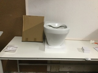Hangtoilet met toiletzitting zonder spoelrand, Aloni, Tornado, wit