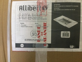 3x Wastafel, Allibert, V251583 | 80x49x19 cm, Wit
