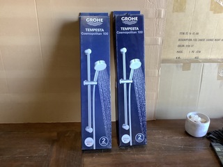 2x Doucheset met 2 stralen, Grohe, Tempesta Cosm. 100, chroom