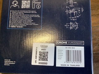 Badmengkraan met doucheset chroom, Grohe, Eurosmart, chroom