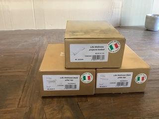 3x Wastafelkranen, 253519, chroom
