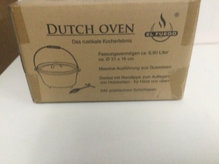 Dutch Oven pan 6,8 liter El Fuego, AY0463, zwart