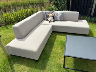 Tuinhoekbank allweather Umbria, light grey, bouwjaar 2026