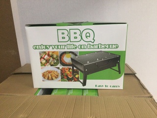Houtskoolbarbecue BBQ Easy to Carry, zilver
