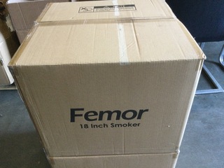 Smoker houtskool barbecue, Femor, 22018S, zwart