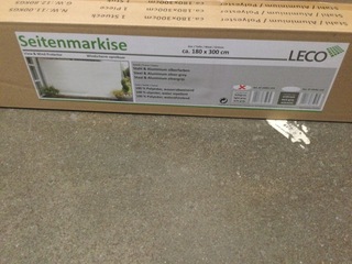 Uittrekbaar windscherm, Leco, 47 24391 214, licht grijs