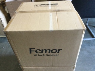 Smoker houtskool barbecue, Femor, 22018S, zwart