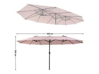 Houten tuinparasol taupe 2,7 meter Pure Home & Garden, Bois, taupe