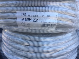 Pallet flexibele elektriciteits buizen, IPS, 16 mm, grijs