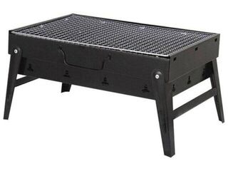 Houtskoolbarbecue BBQ Easy to Carry, zilver